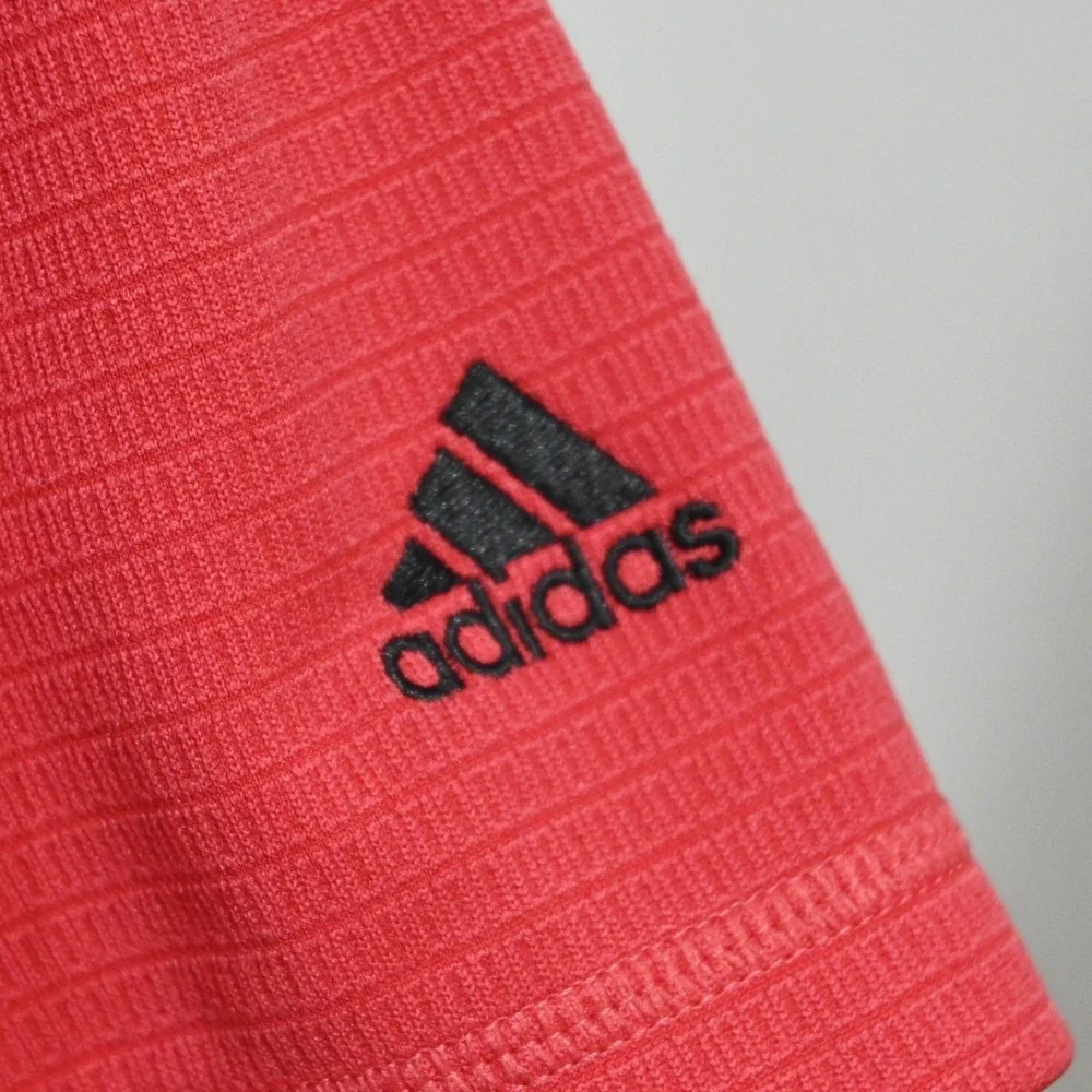 Adidas Golf Polo‎ ClimaLite Red Performance Short Sleeve Mens Size Small